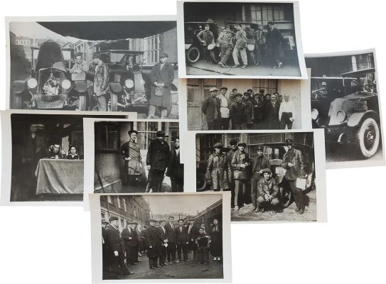 Подборка из восьми фотографий «4-ый таксомоторный гараж на Гороховской улице» из собрания Н.Н. Корицкого: